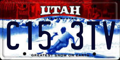 UT license plate C153TV