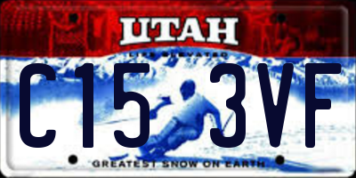 UT license plate C153VF