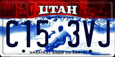 UT license plate C153VJ