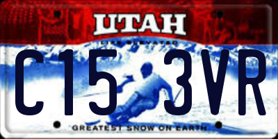 UT license plate C153VR