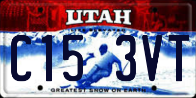 UT license plate C153VT