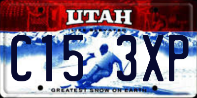 UT license plate C153XP