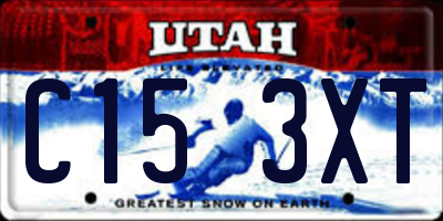 UT license plate C153XT