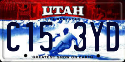 UT license plate C153YD