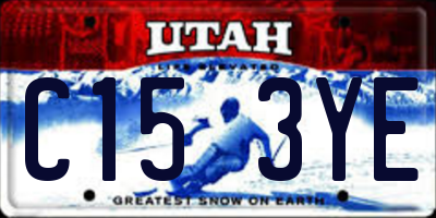 UT license plate C153YE