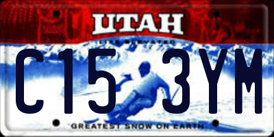 UT license plate C153YM