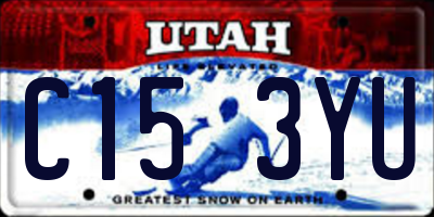 UT license plate C153YU