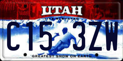 UT license plate C153ZW