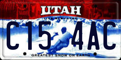 UT license plate C154AC