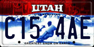 UT license plate C154AE