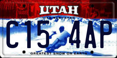 UT license plate C154AP