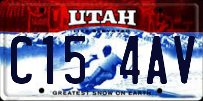 UT license plate C154AV
