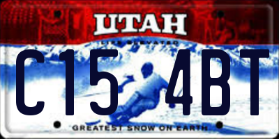 UT license plate C154BT