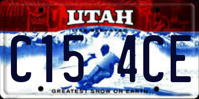 UT license plate C154CE