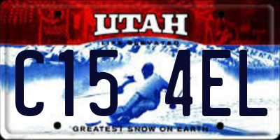 UT license plate C154EL