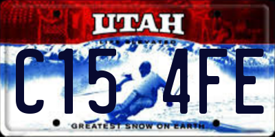 UT license plate C154FE