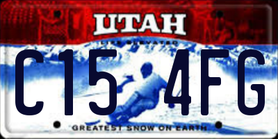 UT license plate C154FG