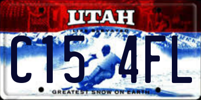 UT license plate C154FL