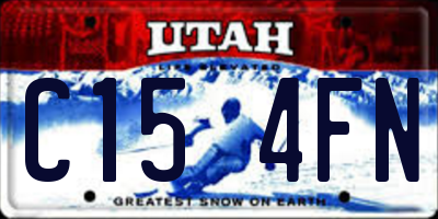 UT license plate C154FN