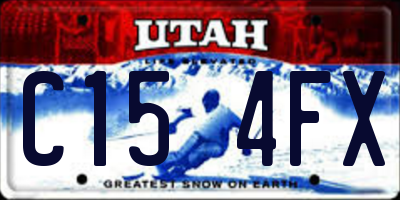 UT license plate C154FX