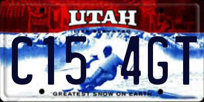 UT license plate C154GT