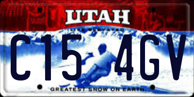 UT license plate C154GV