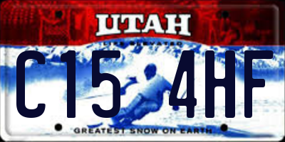 UT license plate C154HF