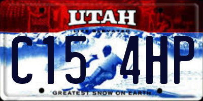 UT license plate C154HP