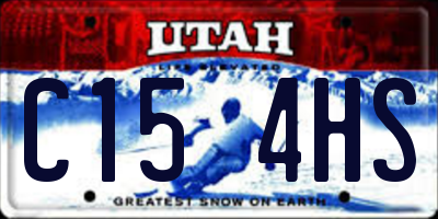 UT license plate C154HS