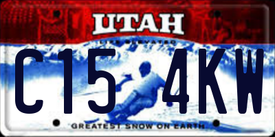 UT license plate C154KW