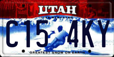 UT license plate C154KY