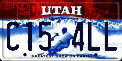 UT license plate C154LL