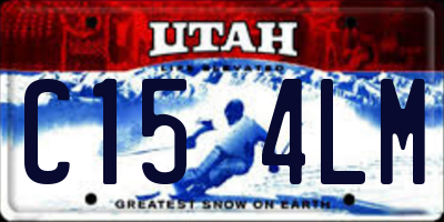 UT license plate C154LM