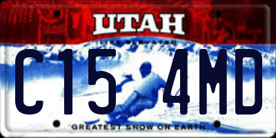 UT license plate C154MD