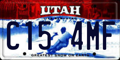 UT license plate C154MF
