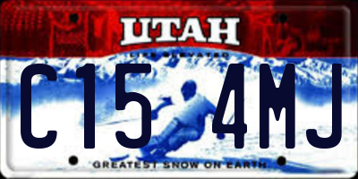 UT license plate C154MJ