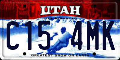 UT license plate C154MK