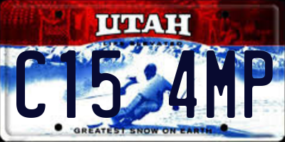 UT license plate C154MP