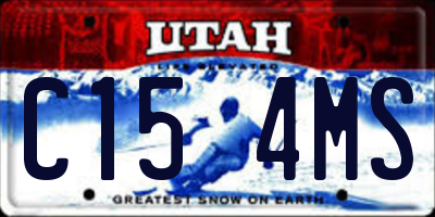 UT license plate C154MS
