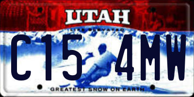 UT license plate C154MW