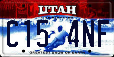 UT license plate C154NF