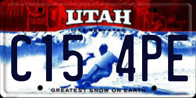 UT license plate C154PE