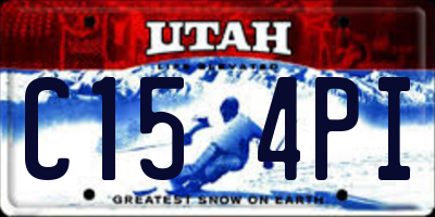 UT license plate C154PI