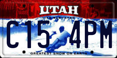 UT license plate C154PM