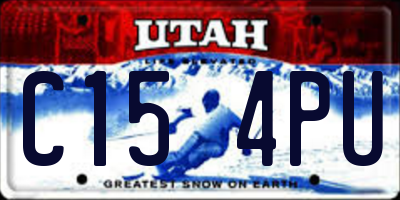UT license plate C154PU