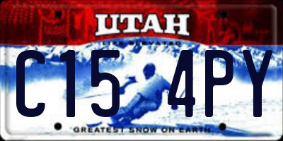UT license plate C154PY