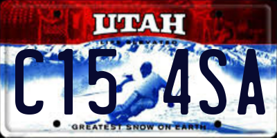 UT license plate C154SA