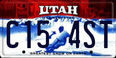 UT license plate C154ST
