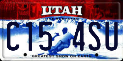 UT license plate C154SU