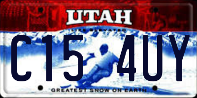 UT license plate C154UY